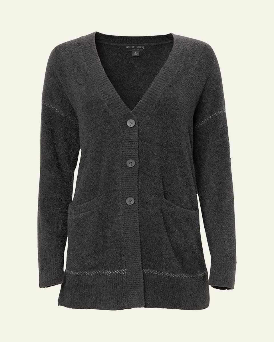 CozyChic Lite Contrast-Stitch Cardigan